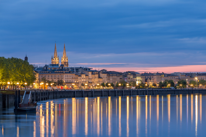 Bordeaux and Garonne River