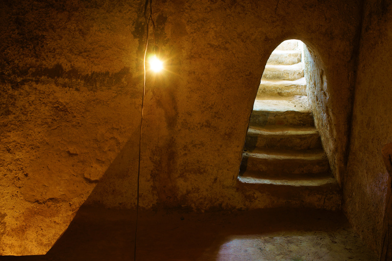 Underground rooms and hallways at the Cu Chi Tunnels