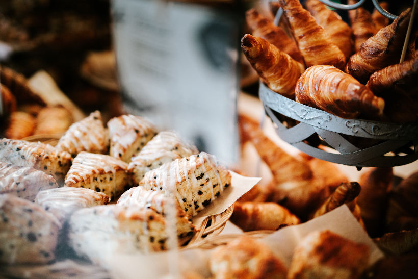 french pastries in bakery