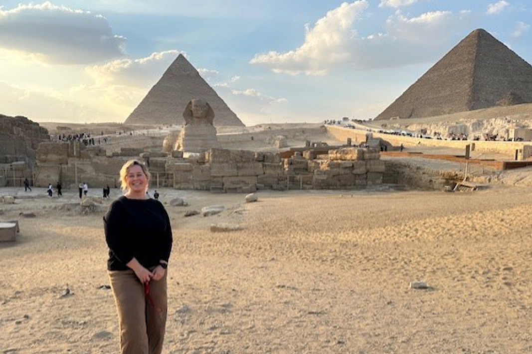 Standing before Cairo's greatest treasures.