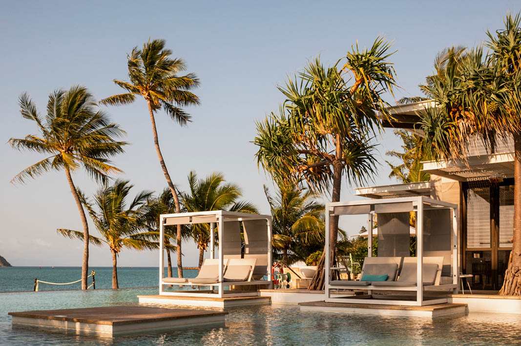 Poolside at the InterContinental Hayman Great Barrier Reef.