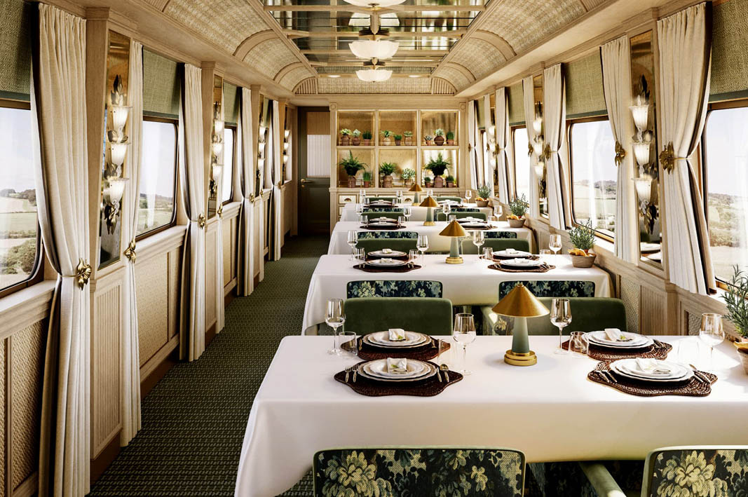 The Britannic Explorer, restaurant car.