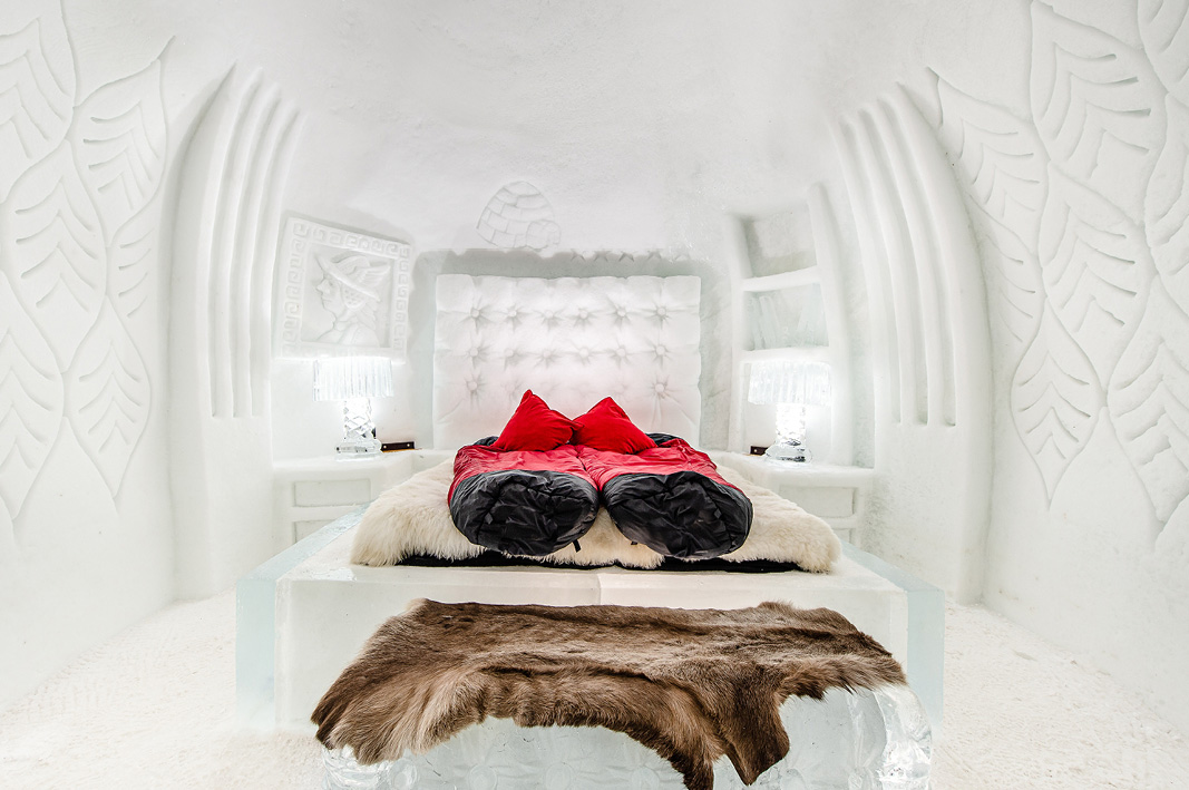 Igloo Suite at Iglu Dorf ice hotel.