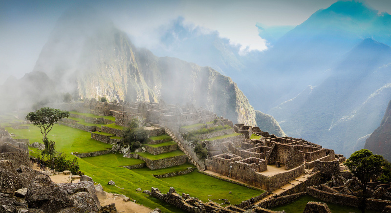 Machu Picchu shrouded in mist