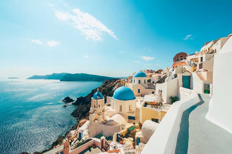 Oia in Santorini, Greece