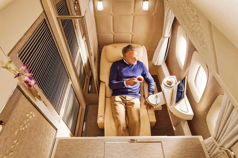 First Class zero gravity position