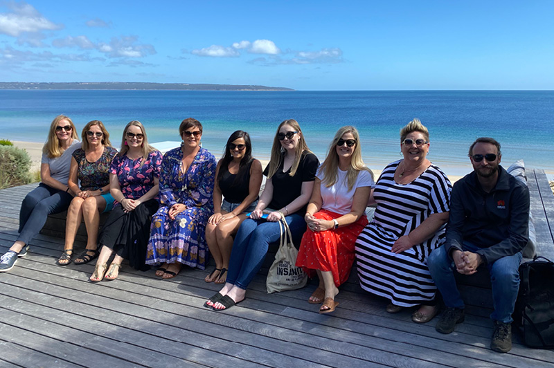Travel Associates advisors from around Australia at One Kangaroo Island in February 2021. Travel Associates advisors from around Australia at One Kangaroo Island in February 2021.