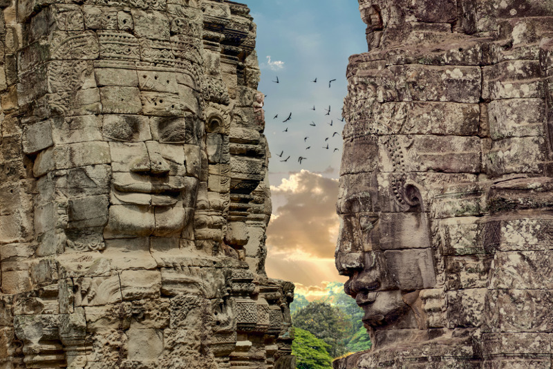 The Bayon Angkor Thom Angkor Wat