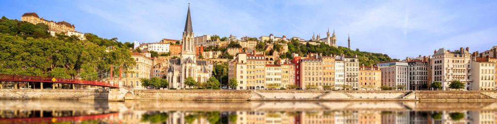 Lyon on banks of Saone