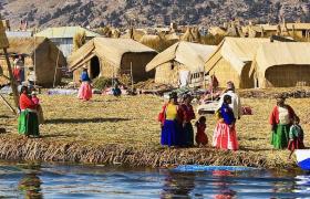 Uros floating islands, South America