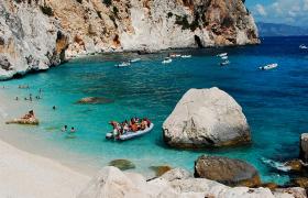 Beautiful rocky cove in Sardinia.